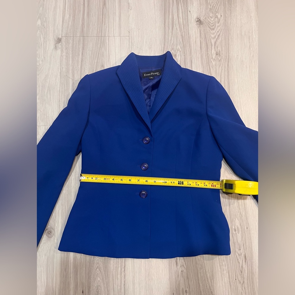 Evan picone Elegant Blue Women's Blazer - Picture 3 of 8